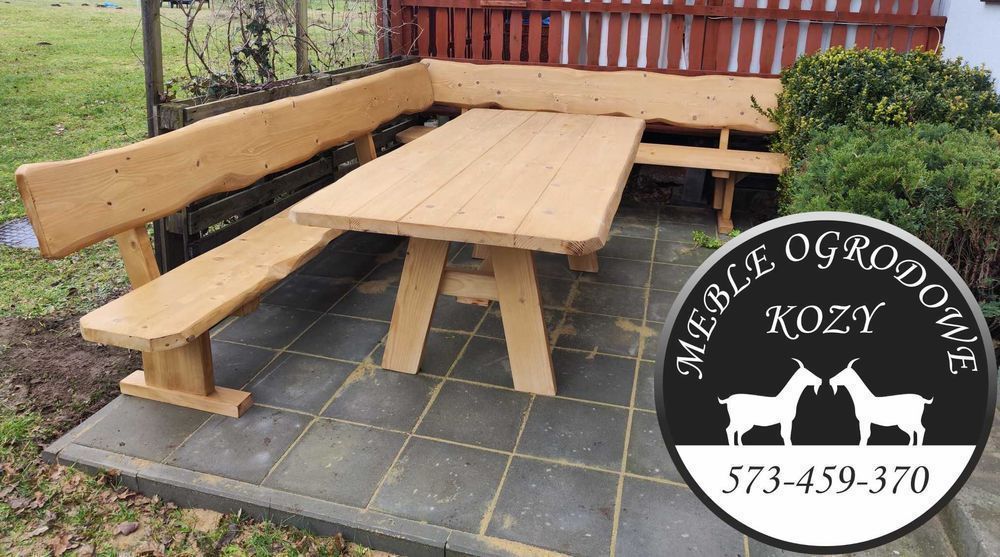 Meble ogrodowe drewniane góralskie biesiadne LITE DREWNO