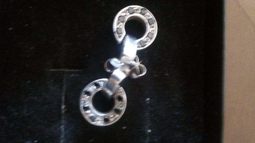 Anel e brincos em prata com zircónias