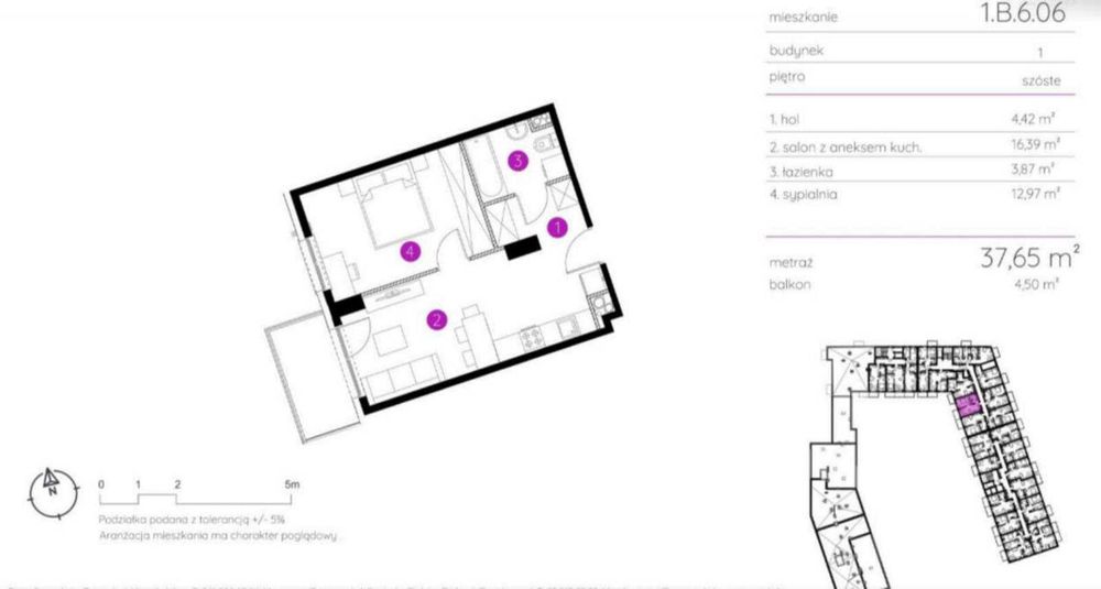 Нова 2-кімнатна квартира – район NOWE MIASTO, Познань (3059)