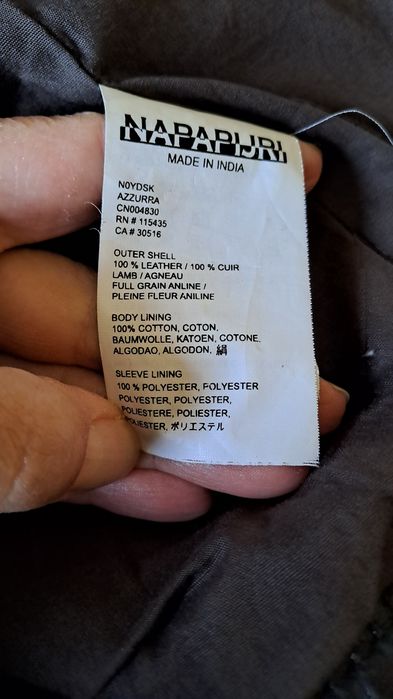 Napapijri kurtka skórzana roz M