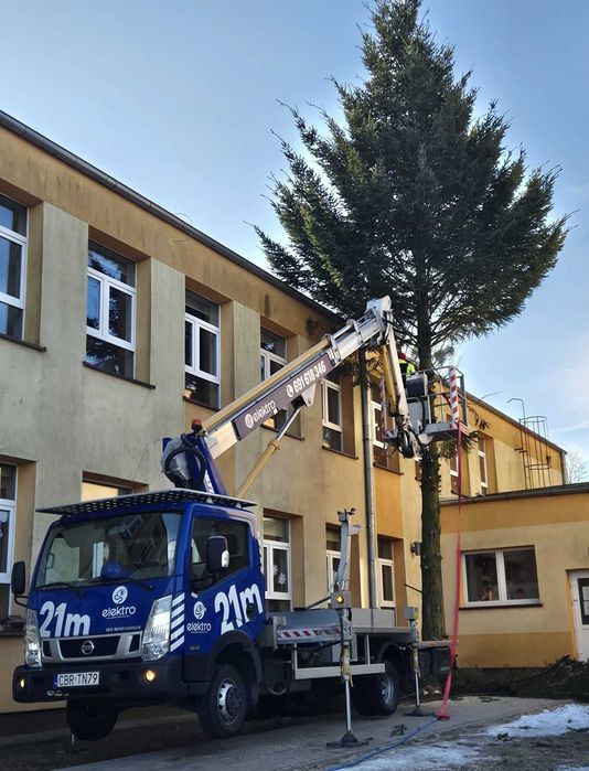 Usługi wynajem zwyżka podest podnośnik koszowy 12m 21m 23m 25m