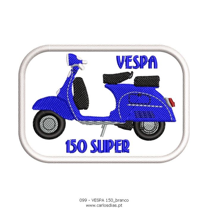 Vespa em bordado