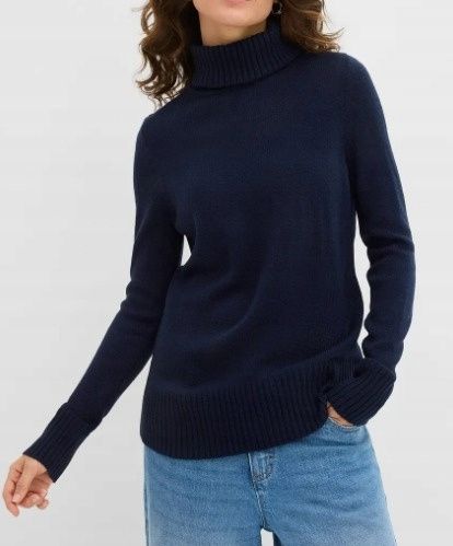 B.P.C granatowy sweter z golfem r.44/46