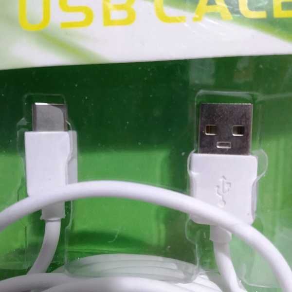 USB 2.0 Cable Type-C, 3 Meters, White, 2.4A, Brand New in Box64739490130946122