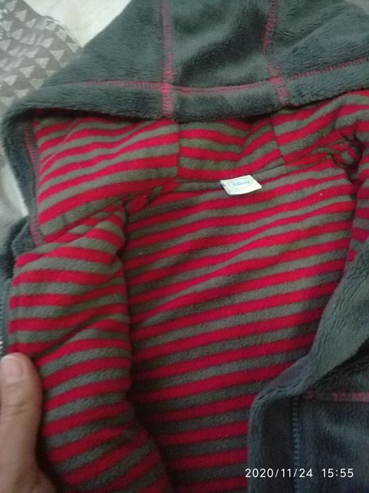Cieplutka bluza 3-6m z myszką Mickey