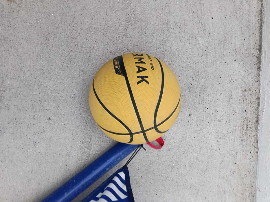Cesta de basketball + bola de basketball