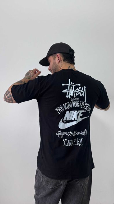 Camisola t shirt nike x stussy streetwear oversized