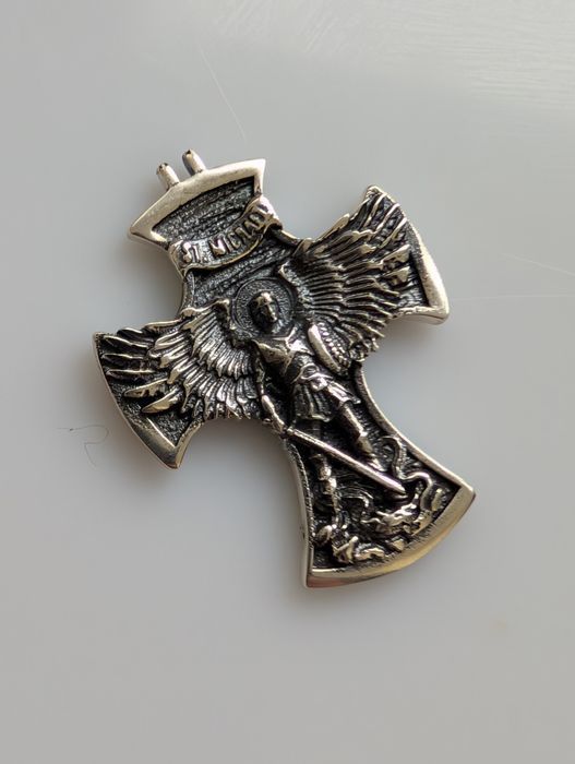 Срібний кулон ладанка серебряная архангел срібло серебро крестик  925