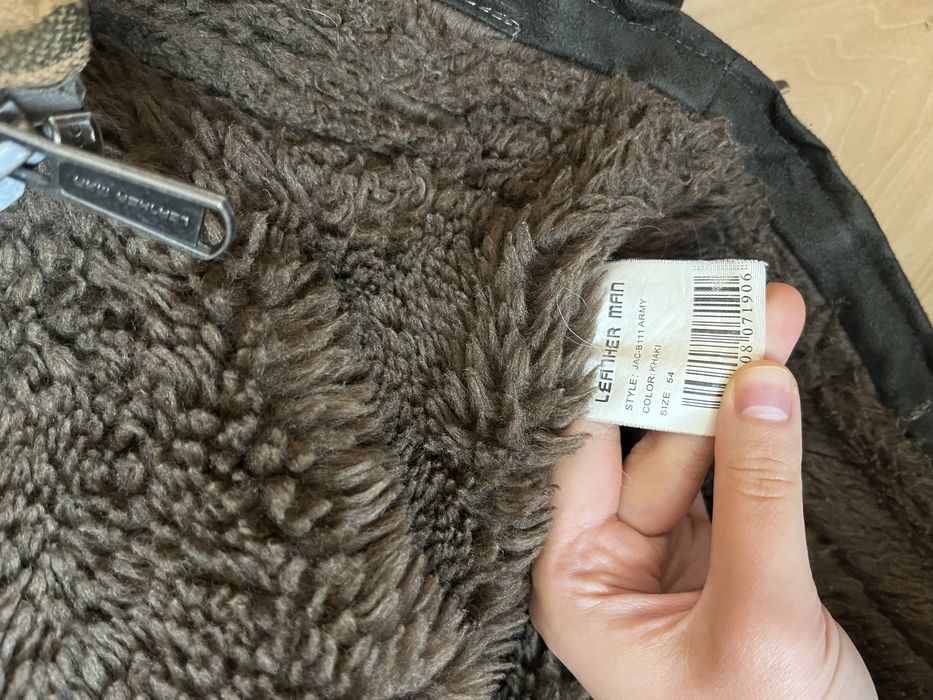 Męska zimowa kurtka w kratę brązowa szara khaki Leatherman