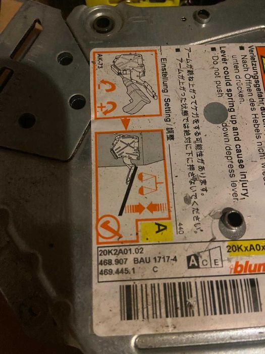 BLUM Aventos HK-S zestaw 20K2A01