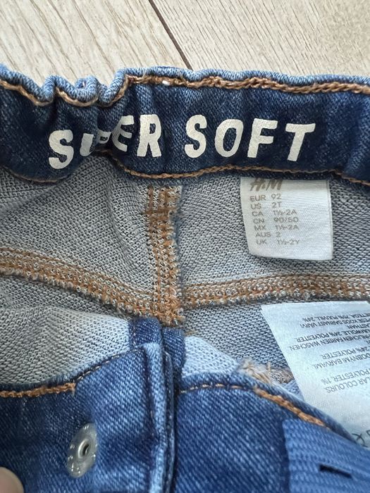 spodnie jeansowe H&M super soft r. 92