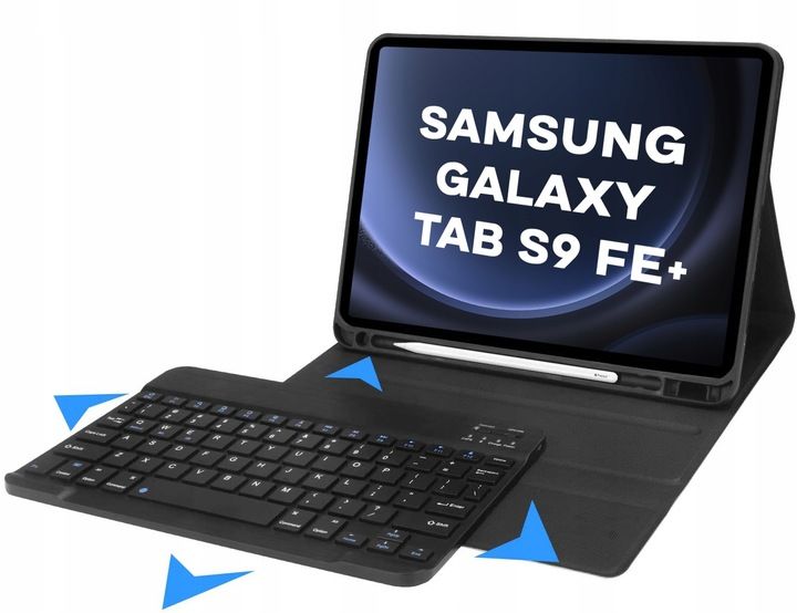 etui z klawiatura do samsung galaxy tab s9 fe+ 12.4" 2023 sm-x610 sm-x616b