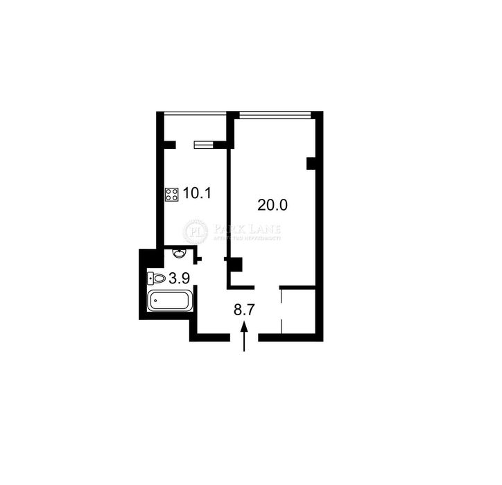 1-комнатная квартира по адресу ул. Белорусская (площадь 44 м²) - Atlanta.ua - фото 3