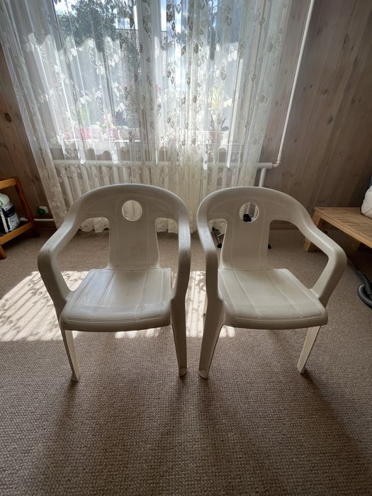 Rumba Kettler białe plastikowe krzesła ogrodowe