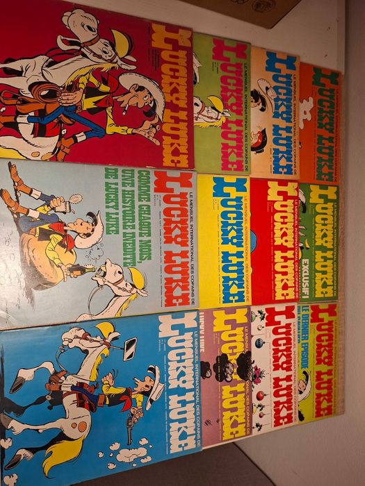 Coleção completa Lucky Luke – Edição original francesa (1974) – 12 volumes – Excelente estado
