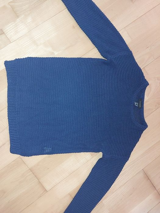 Sweter damski granatowy r 38 M dluzszy Atmosphere