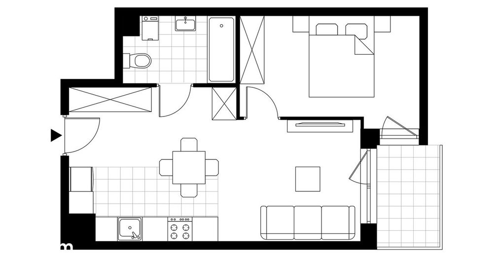 2-pokojowe mieszkanie 38m2 + balkon