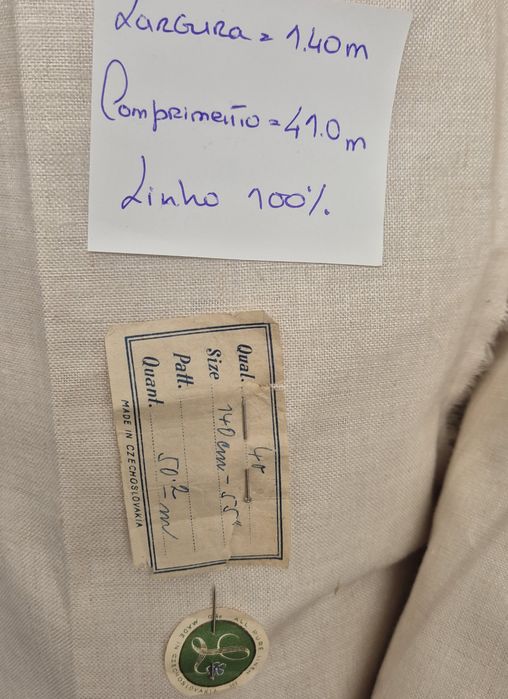 Rolo de Linho Antigo (100% linho caseiro) - RARIDADE – 41m comprimento x 1,40m largura