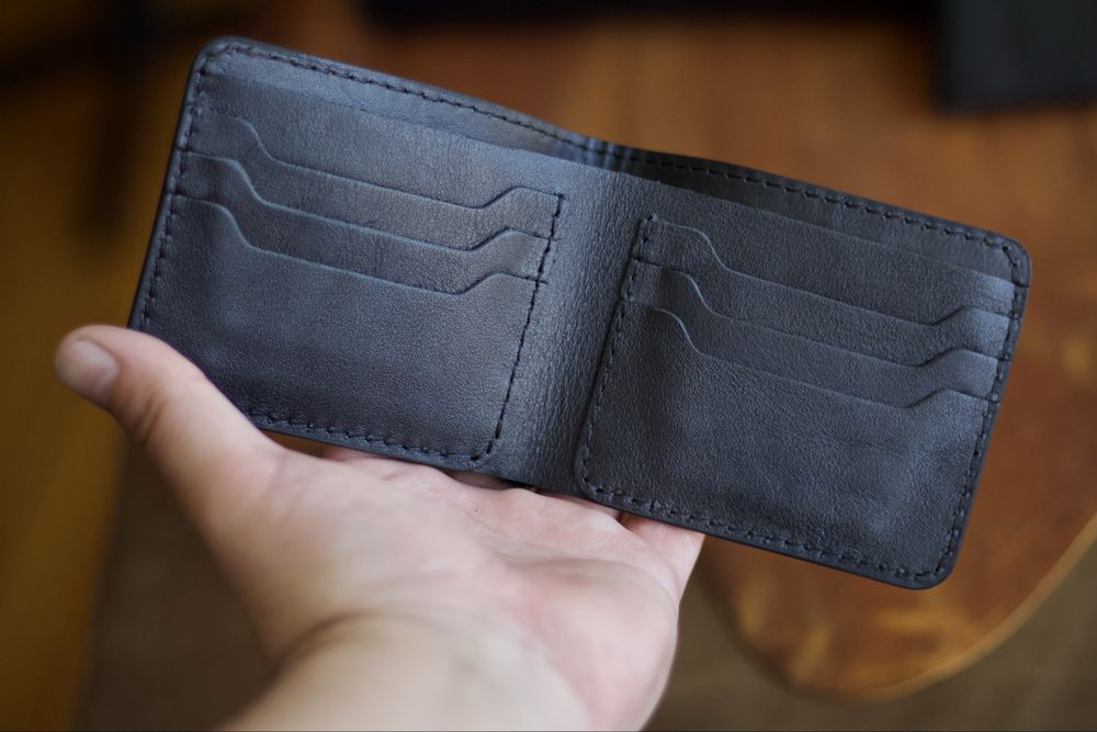 Гаманець чоловічий шкіряний ручної роботи кошелек мужской кожа