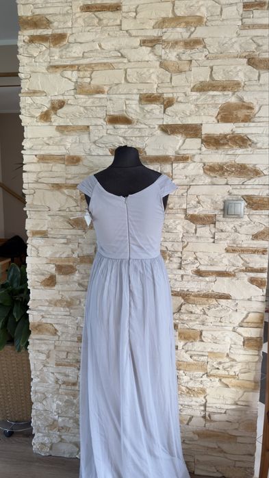 Fioletowa sukienka maxi NLY Eve EU 38