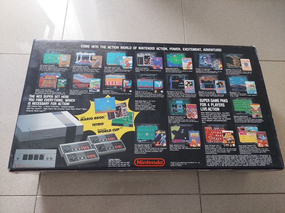 Consola NES Nintendo original na caixa