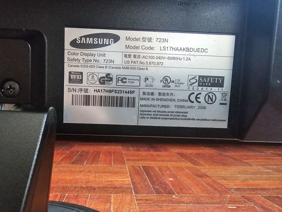 Monitor 17" Samsung VGA