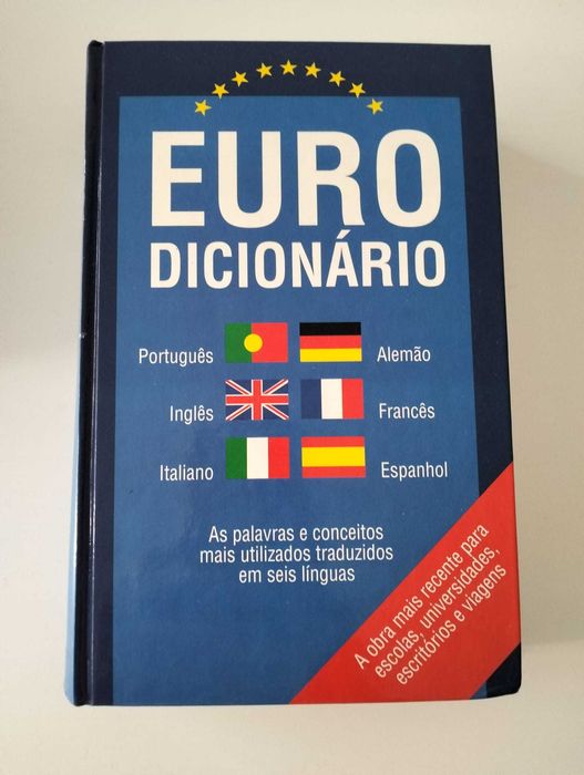 Livro - Euro Dicionário - Seis Linguas (PT/ING/ITA/ALE/FR/ESP)