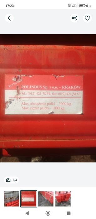 Regały paletowe magazynowe na 36palet