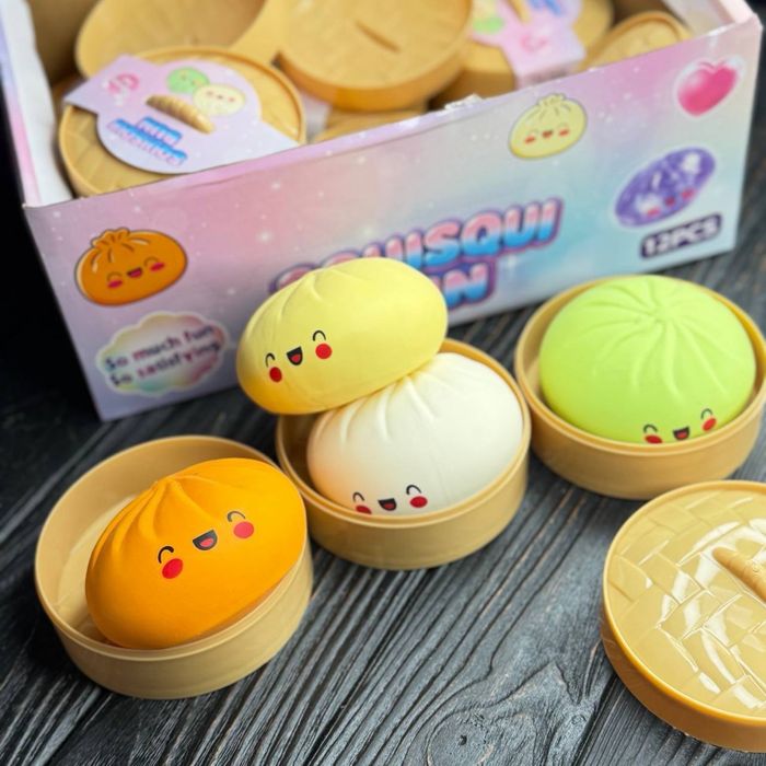‼️ТРЕНД‼️ Сквіш пельмень, іграшка-антистрес. Squishy dumpling. Мʼяка бао булочка. Тік ток.