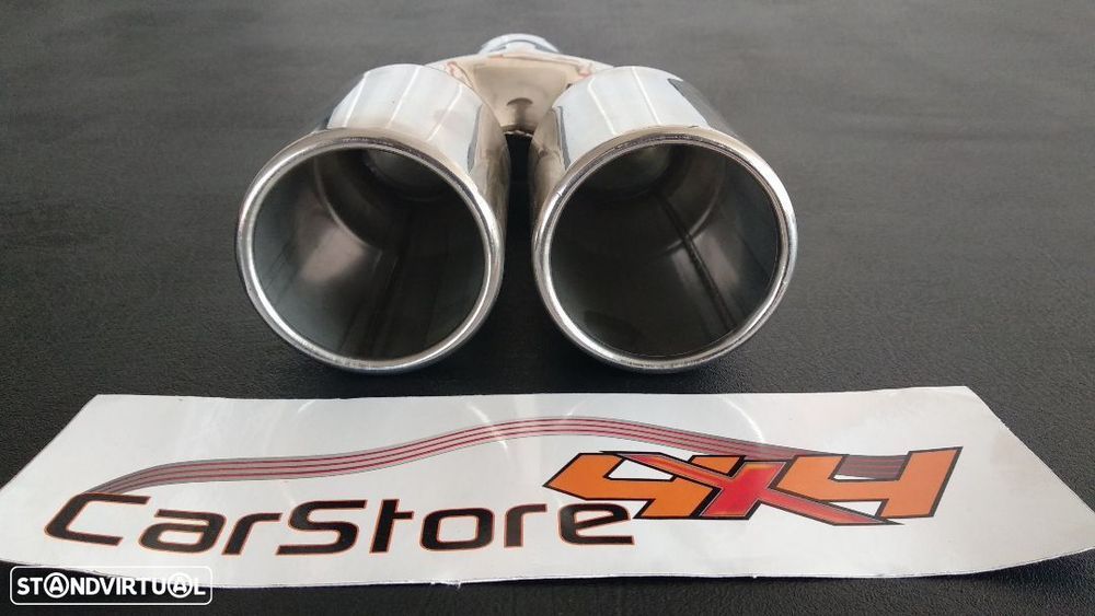 Ponteira de escape Inox Dupla  76mm