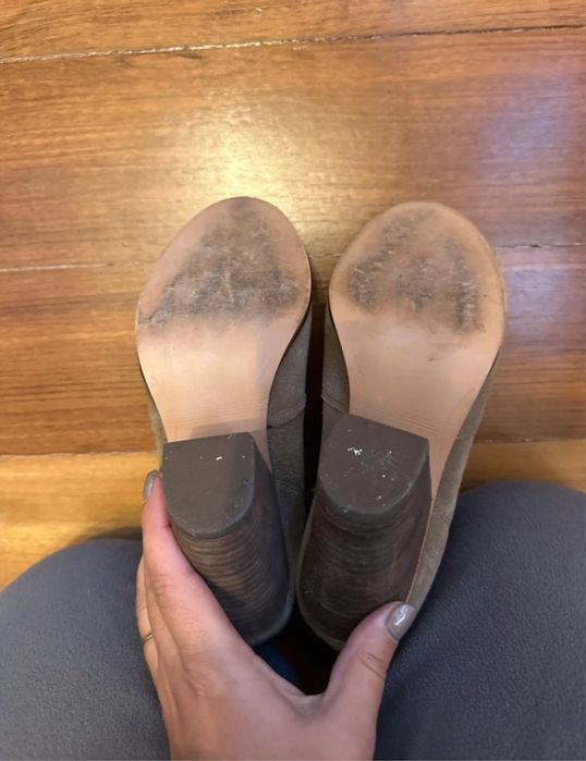 Botins camurça bege
