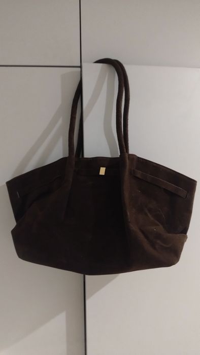 Torebka damska retro / vintage – brązowa, pojemna shopperka