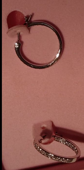 Brincos Swarovski argola Sommerset Brancos