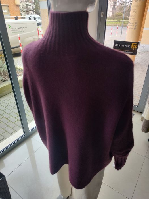 Półgolf z Baby Alpaca - fioletowy One size