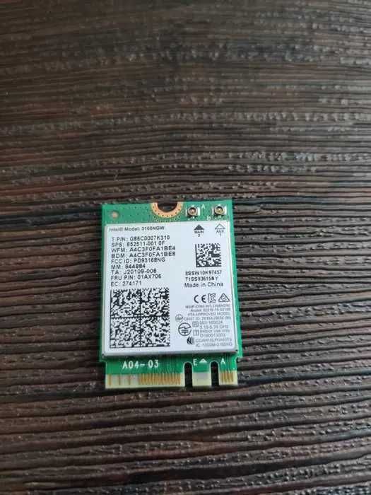 Wi-Fi адаптер-модуль + Bluetooth AC 3168 QCNFA344A