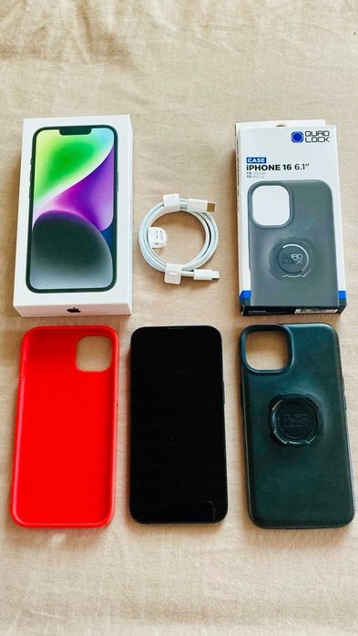 iPhone 14 128GB Preto – Muito bom estado – Plus Extras!