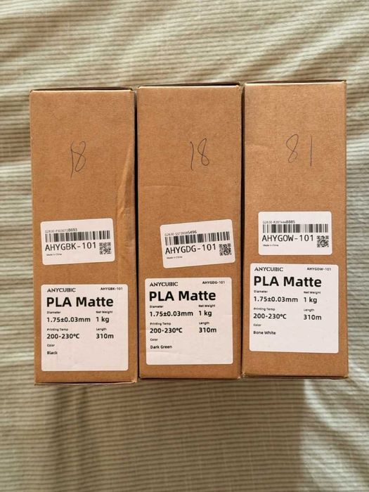 3KG rolos de Filamento PLA Matte Impressao 3D Anycubic