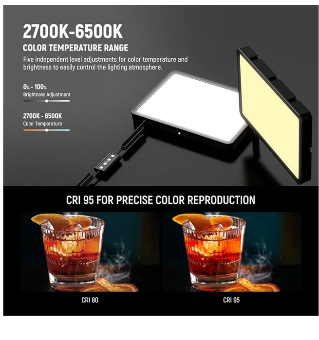 Zestaw oświetlenia wideo LED dwukolorowego NEEWER BASICS BP300