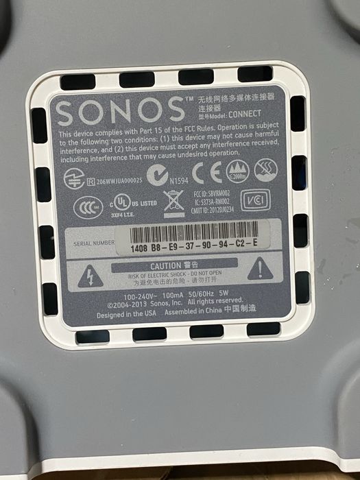 Odtwarzacz sieciowy Sonos connect