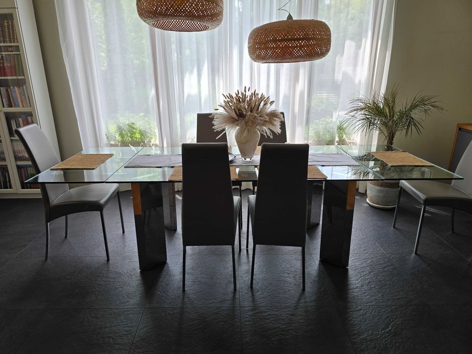 Stół do jadalni szklany Caligaris