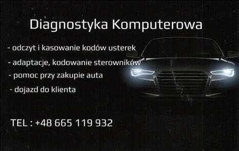Pomoc przy zakupie auta ! Mobilna diagnostyka komputerowa ! Dojazd ! Podlaskie !