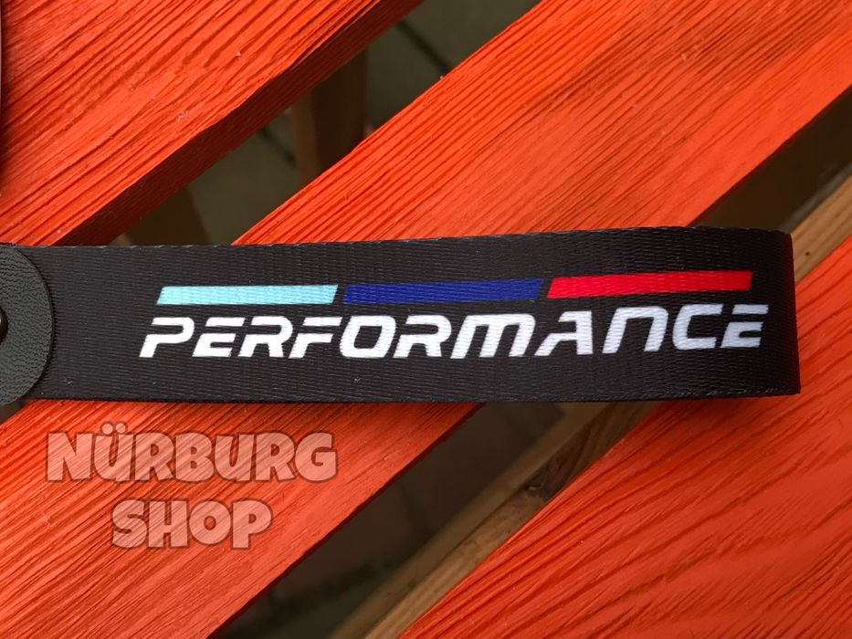 Брелок текстильный на ключ BMW M Performance с карабином