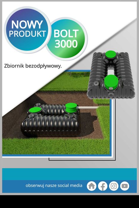 Zbiornik Bezodpływowy BOLT 3000L szambo 3000 l