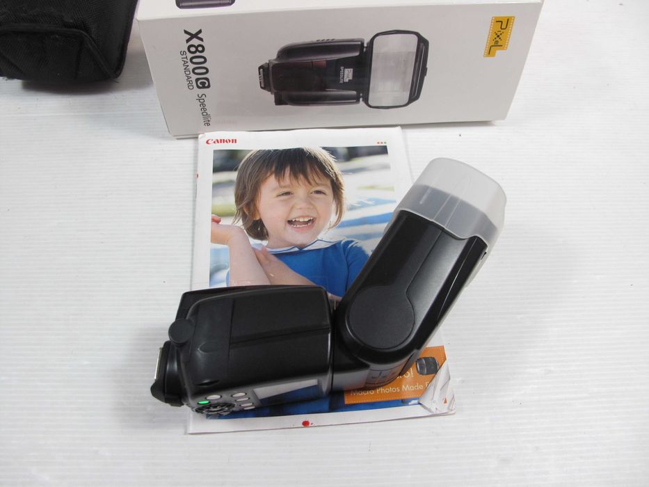 Flash Canon Pixel X800C na caixa e bolsa como novo,TEMOS Outros Flashs