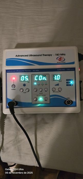 Ultrassom de 1mhz e 3mhz.