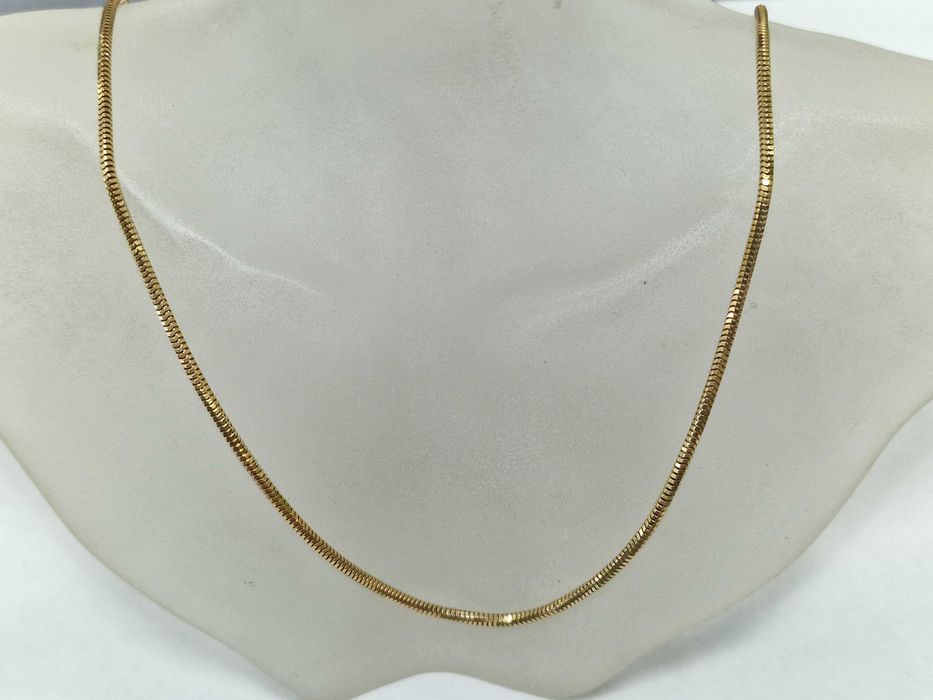 Srebrny łańcuszek damski/ 925/ Srebro złocone/ 7.38 gram/ 60cm/ Żmijka