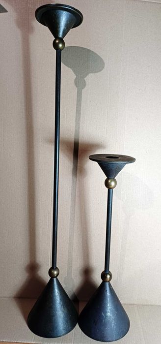 Conjunto de Castiçais Vintage Estilo Memphis