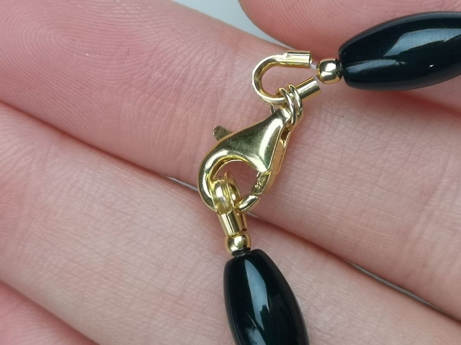 Bransoletka malachit czarny onyks