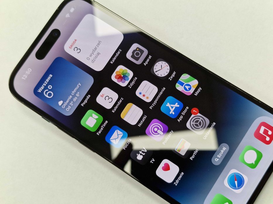 Iphone 14 PRO 128GB/ Space Black/ BAT 87%/ Grade A/ + ładowarka