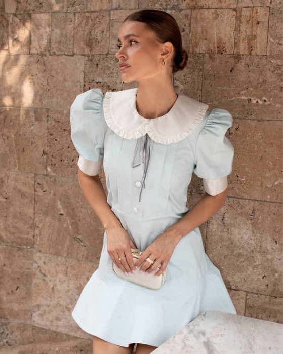 Сукня з італійського котону з твіловим шовком !! XS, S, M